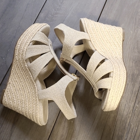 MICHAEL Michael Kors Shoes - Michael Kors Berkeley Espadrille Wedge Sandals SZ6